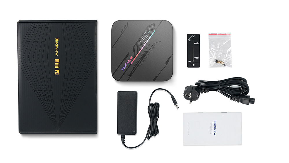 Blackview MP100 Pro Mini-PC, Intel i9-12900HK 14 Kerne Max 5,0 GHz, 16 GB RAM 512 GB SSD, HDMI+DP+USB-C Dreifach 4K Display, WiFi 6 Bluetooth 5.2, 4*USB 3.2 Gen 1 Typ-A, 2*USB 3.2 Gen 2 Typ-A, 1*RJ45, 1*Audioanschluss