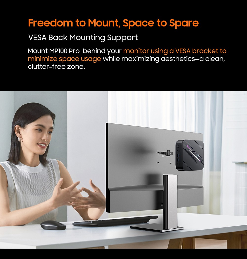 Blackview MP100 Pro Mini PC, Intel i9-12900HK 14 jadier max. 5,0GHz, 16GB RAM 512GB SSD, HDMI+DP+USB-C Triple 4K Display, WiFi 6 Bluetooth 5.2, 4*USB 3.2 Gen 1 Type-A, 2*USB 3.2 Gen 2 Type-A, 1*RJ45, 1*Audio Jack