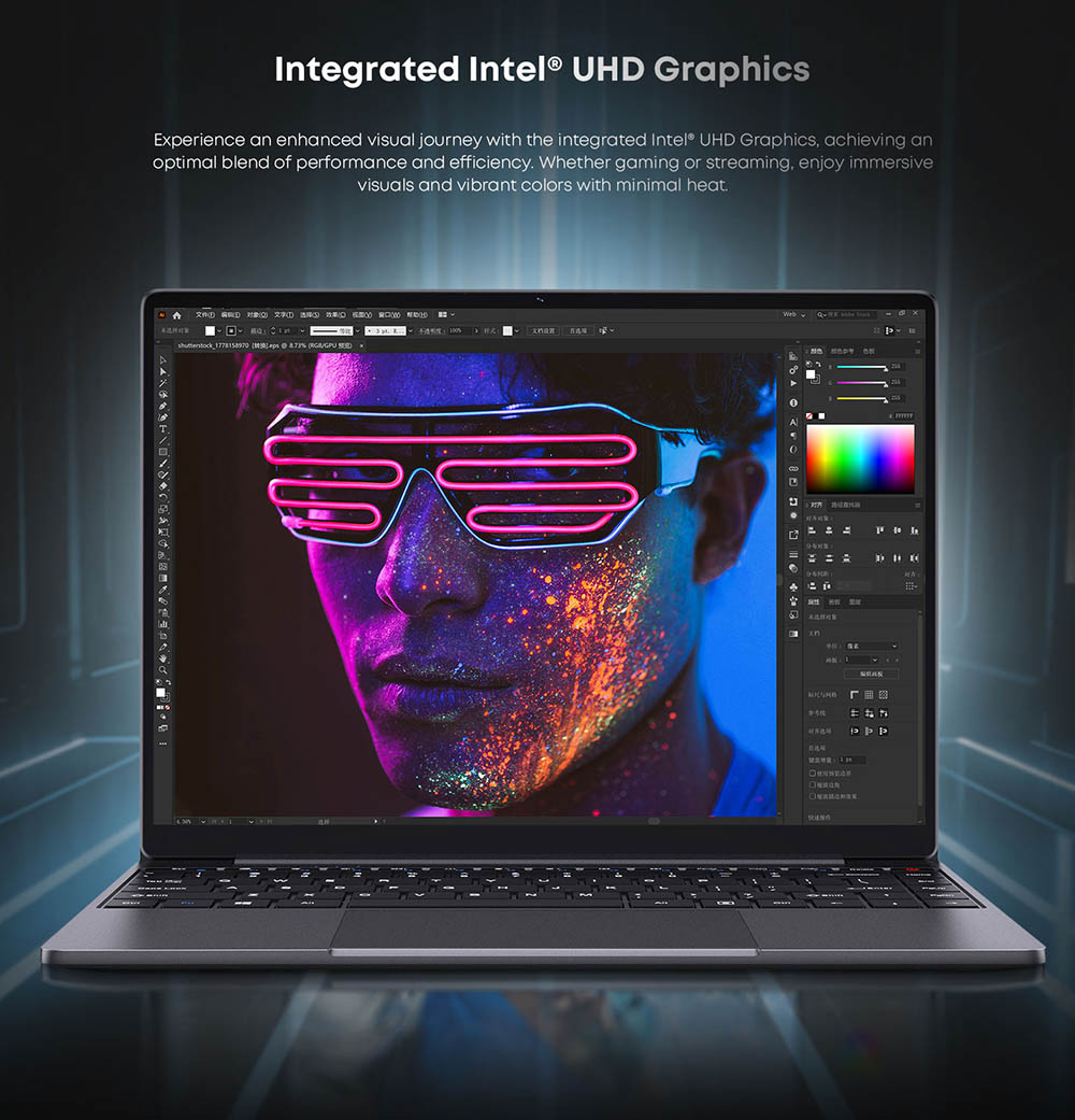 CHUWI CoreBook X Ordinateur portable, &eacute;cran 14 pouces 2160*1440, Intel Core i3-1220P, 16GB RAM 512 SSD, WiFi 6 Bluetooth 5.2, batterie 4000mAh, 1*Type-C complet, 2*USB3.0, 1*HDMI 1.4, 1*emplacement pour carte TF, 1*prise casque