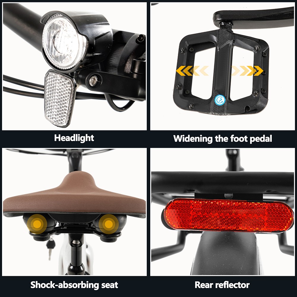 Elektrobicykel CMACEWHEEL F700-2, 250W motor, 36V 10Ah batéria, pneumatiky 700*38C, max. rýchlosť 25 km/h, dojazd 80 km, hydraulické kotúčové brzdy, Shimano 8 rýchlostí - strieborný