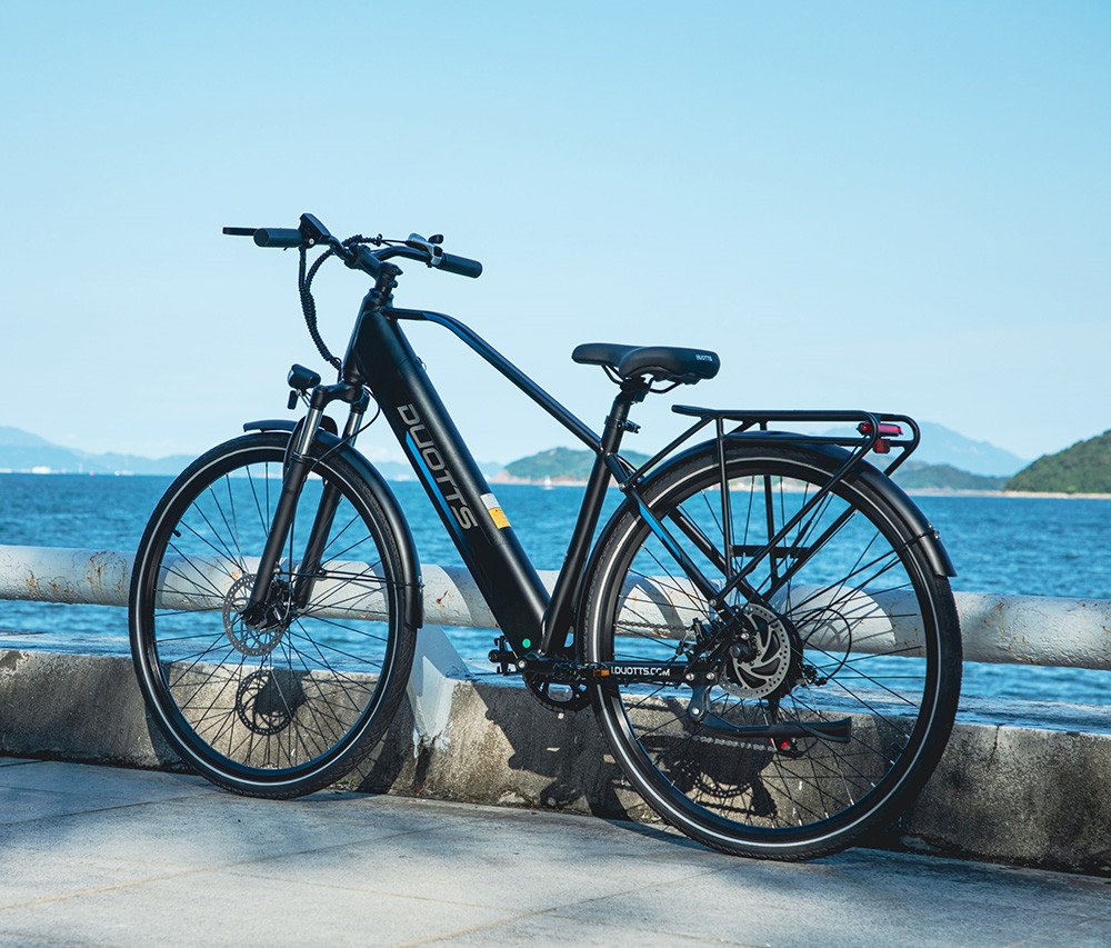 DUOTTS C29 Lite Elektrofahrrad, 250W Motor, 36V 13Ah Batterie, 27 Zoll Reifen, 25 km/h H&ouml;chstgeschwindigkeit, 65 km Reichweite, mechanische Scheibenbremsen, Vorderradfederung, Shimano 7-Gang