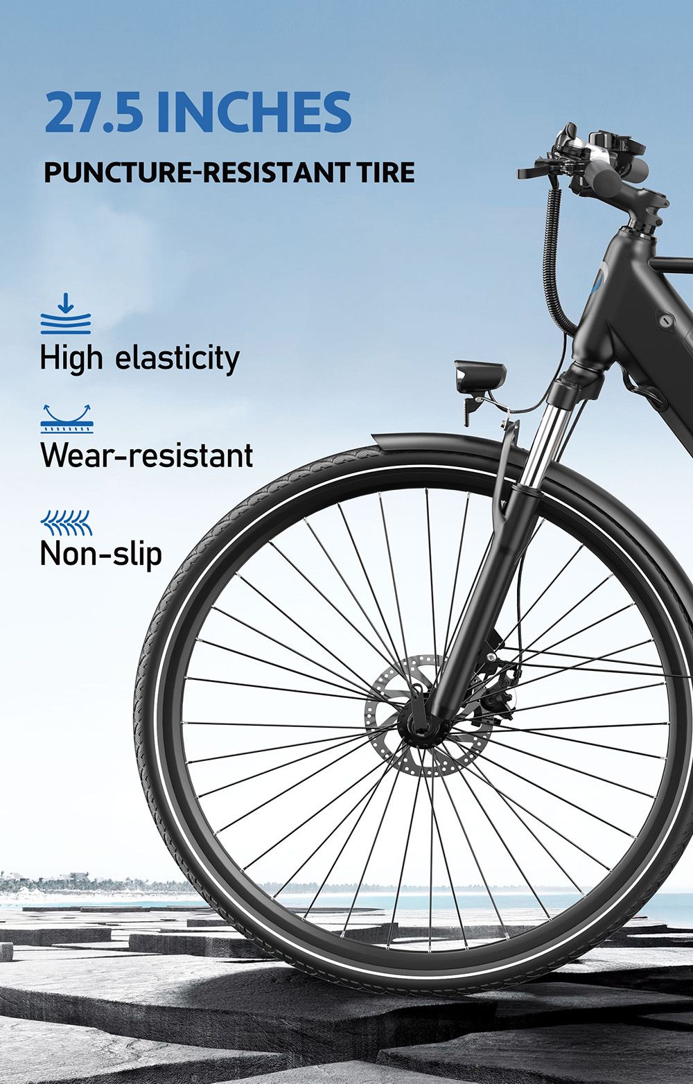 DUOTTS C29 Lite Elektrofahrrad, 250W Motor, 36V 13Ah Batterie, 27 Zoll Reifen, 25 km/h H&ouml;chstgeschwindigkeit, 65 km Reichweite, mechanische Scheibenbremsen, Vorderradfederung, Shimano 7-Gang