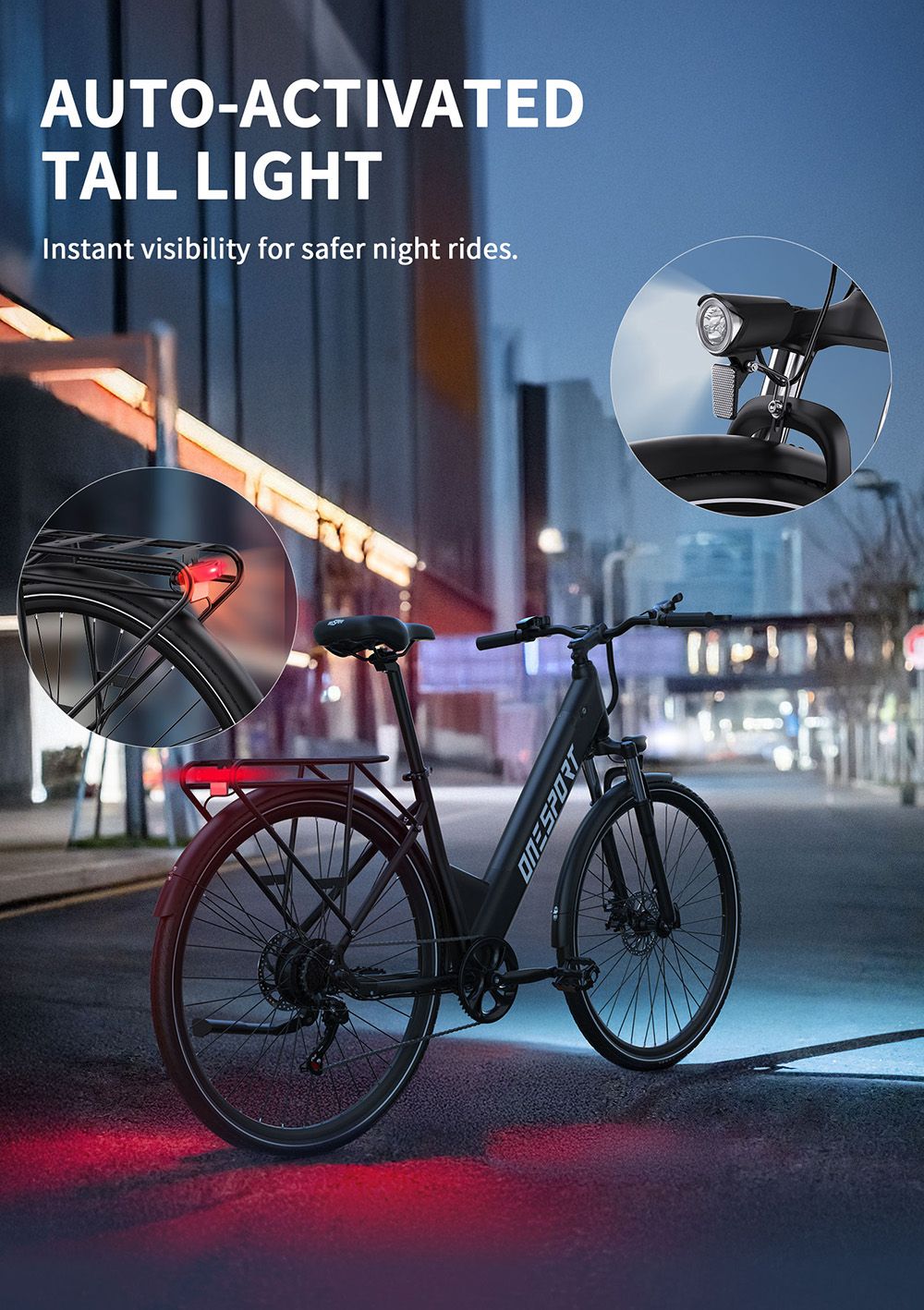 DUOTTS OT12 Electric Bike, 250W Motor, 36V 13Ah Battery, 27.5 palcové pneumatiky, max. rýchlosť 25km/h, dojazd 65km, predné & zadné mechanické kotúčové brzdy, predná odpružená vidlica, Shimano 7 rýchlostí - sivá