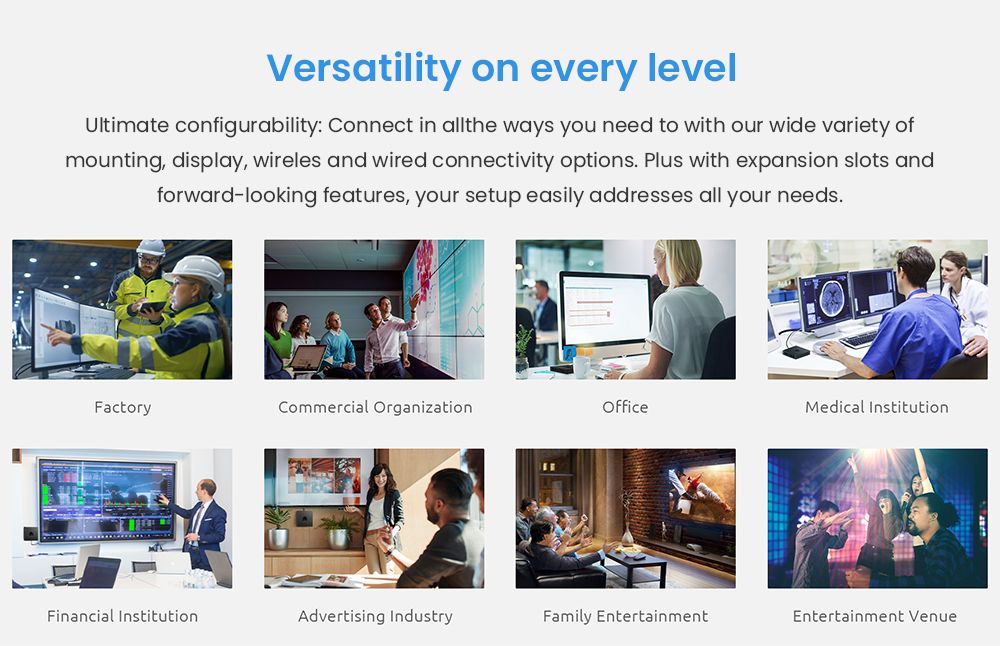 ERVPES B20E Mini PC, Intel J3710 4 jadrá max. 2,64GHz, 8GB RAM 128GB SSD, Dual Screen Display, WiFi 5 Bluetooth 5.0, 2*USB3.0, 2*USB2.0, 1*Slot na kartu micro SD, 1*HDMI, 1*VGA, 1*RJ45, 1*Slúchadlový konektor