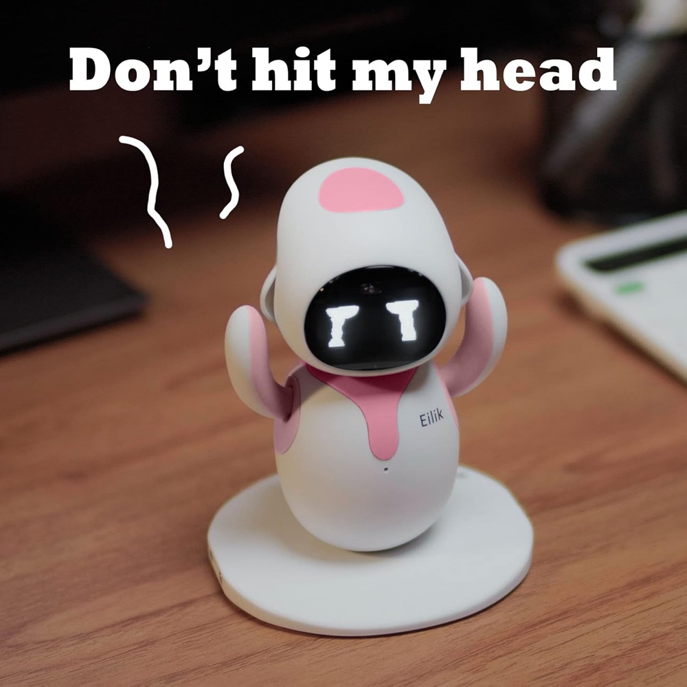 Robot interactif Energize Lab Eilik Little Companion, tactile, riche en &eacute;motions, sans Wi-Fi, mises &agrave; jour r&eacute;guli&egrave;res du micrologiciel, animations et gestes amusants