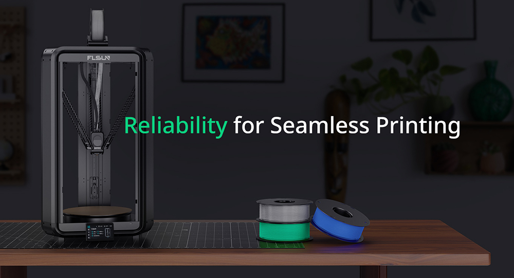 Flsun T1 Max 3D Printer, 1000mm/s Printing Speed, 300mmx297mm Build Volume, 300℃ High-temp Hotend, 0.1mm Precision, Auto-Leveling, Cluster Control, Dual Band 2.4G/5G WiFi 6, Compatible with PLA/PETG/TPU