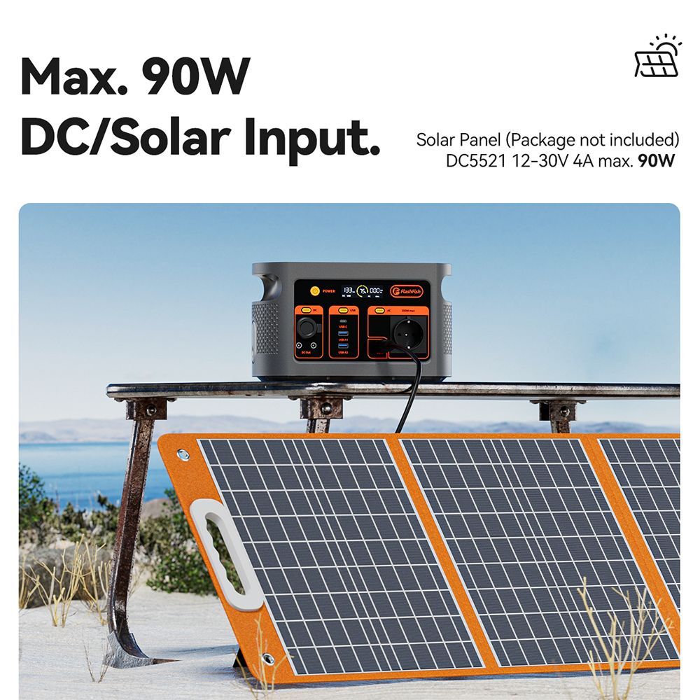 Flashfish E103 300W Portable Power Station, 179.2Wh LiFePO4 Battery, Fast AC Recharge, Pure Sine Wave Inverter, Multi-Output Solar Generator for Outdoor/Camping/Emergency Power