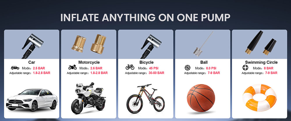 GOOLOO A3 3000A 12V Car Jump Starter with 150PSI Tire Inflator, 35L/Min Air Flow, Power Bank & LED Display, For 9L Gas and 6.5L Diesel Vehicles