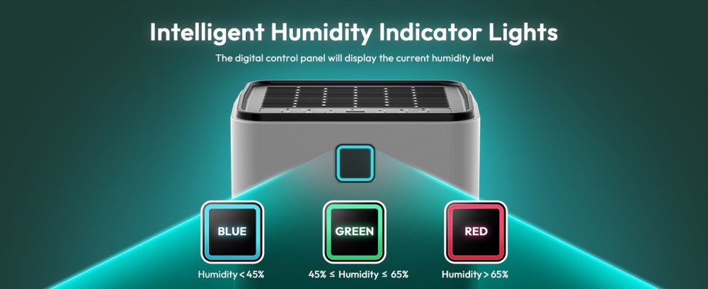 HUMILABS OL12-BD023F Tragbarer Luftentfeuchter f&uuml;r den Heimgebrauch, 12 l Entfeuchtungskapazit&auml;t, 3 Modi, automatisches Abtauen, 12-Stunden-Timer, LED-Touchscreen, ger&auml;uscharm, W&auml;schetrocknung