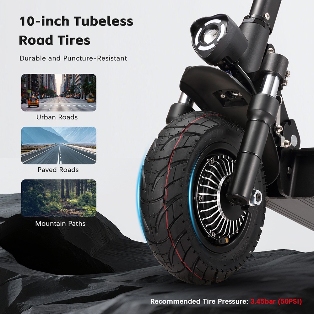 Halo Knight T104 elektromos robog&oacute;, 1200 W*2 motor, 52 V 21 Ah akkumul&aacute;tor, 10 h&uuml;velykes gumik, 65 km/h maxim&aacute;lis sebess&eacute;g, 45 km hat&oacute;t&aacute;v, első &eacute;s h&aacute;ts&oacute; elektromos t&aacute;rcsaf&eacute;kek, első &eacute;s h&aacute;ts&oacute; rug&oacute;s r&ouml;gz&iacute;t&eacute;s, NFC felold&aacute;s