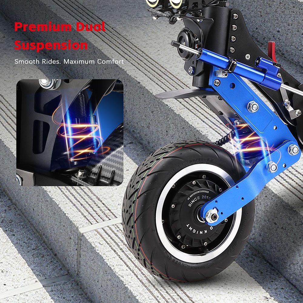 Halo Knight T108 Pro (Version 2025) Elektroroller, 2 x 3000 W Motor, 60 V 38,4 Ah Akku, 11 Zoll Reifen, 95 km/h H&ouml;chstgeschwindigkeit, 80 km Reichweite, doppelte hydraulische Bremsen, Federung vorne und hinten