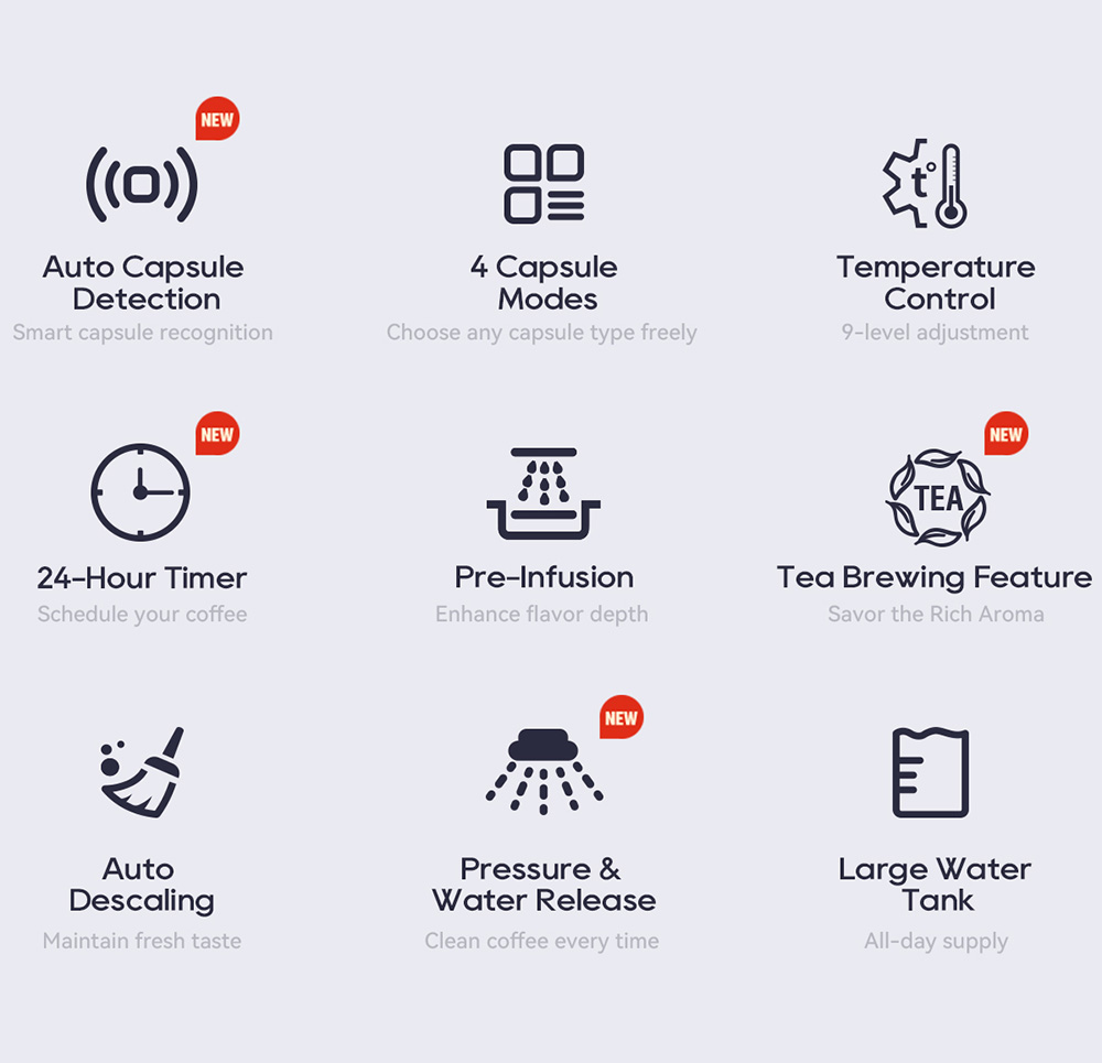 HiBREW H6 4-in-1 Multi-Capsule Espresso Coffee Machine, Automatic Pressure Release, Compatible with NES/DG/KCUP/Ground Coffee, Pre-Infusion & Instant Cold Brew, 24H Timer, Smart PID Temperature Control