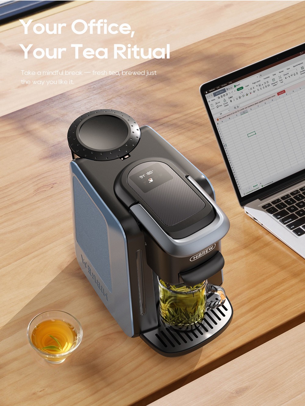 HiBREW H6 4-in-1 Multi-Capsule Espresso Coffee Machine, Automatic Pressure Release, Compatible with NES/DG/KCUP/Ground Coffee, Pre-Infusion & Instant Cold Brew, 24H Timer, Smart PID Temperature Control