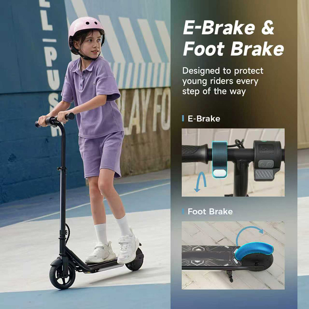 K2 Pro Gyerek Elektromos Roller, 150 W-os Motor, 18 V 2,6 Ah Akkumul&aacute;tor, 15 km/h Max Sebess&eacute;g, E-f&eacute;k &eacute;s L&aacute;bf&eacute;k, M&aacute;gneses T&ouml;lt&eacute;s, LED Kijelző - Narancss&aacute;rga