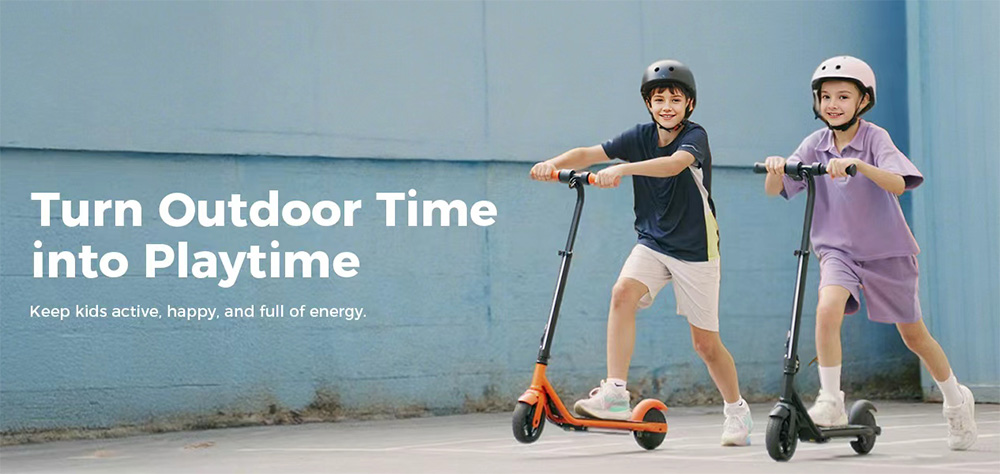 K2 Pro Gyerek Elektromos Roller, 150 W-os Motor, 18 V 2,6 Ah Akkumul&aacute;tor, 15 km/h Max Sebess&eacute;g, E-f&eacute;k &eacute;s L&aacute;bf&eacute;k, M&aacute;gneses T&ouml;lt&eacute;s, LED Kijelző - Narancss&aacute;rga