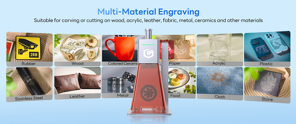 LONGER Nano Pro 12W Smart Laser Engraver, Two Diode Lasers with FAC, 5000mm/s Ultra-Fast Speed, 0.02mm Precision with Field Lens, LightBurn & LaserGRBL, LaserBurn APP Operation, 10mm Wood Cutting, 100*100mm