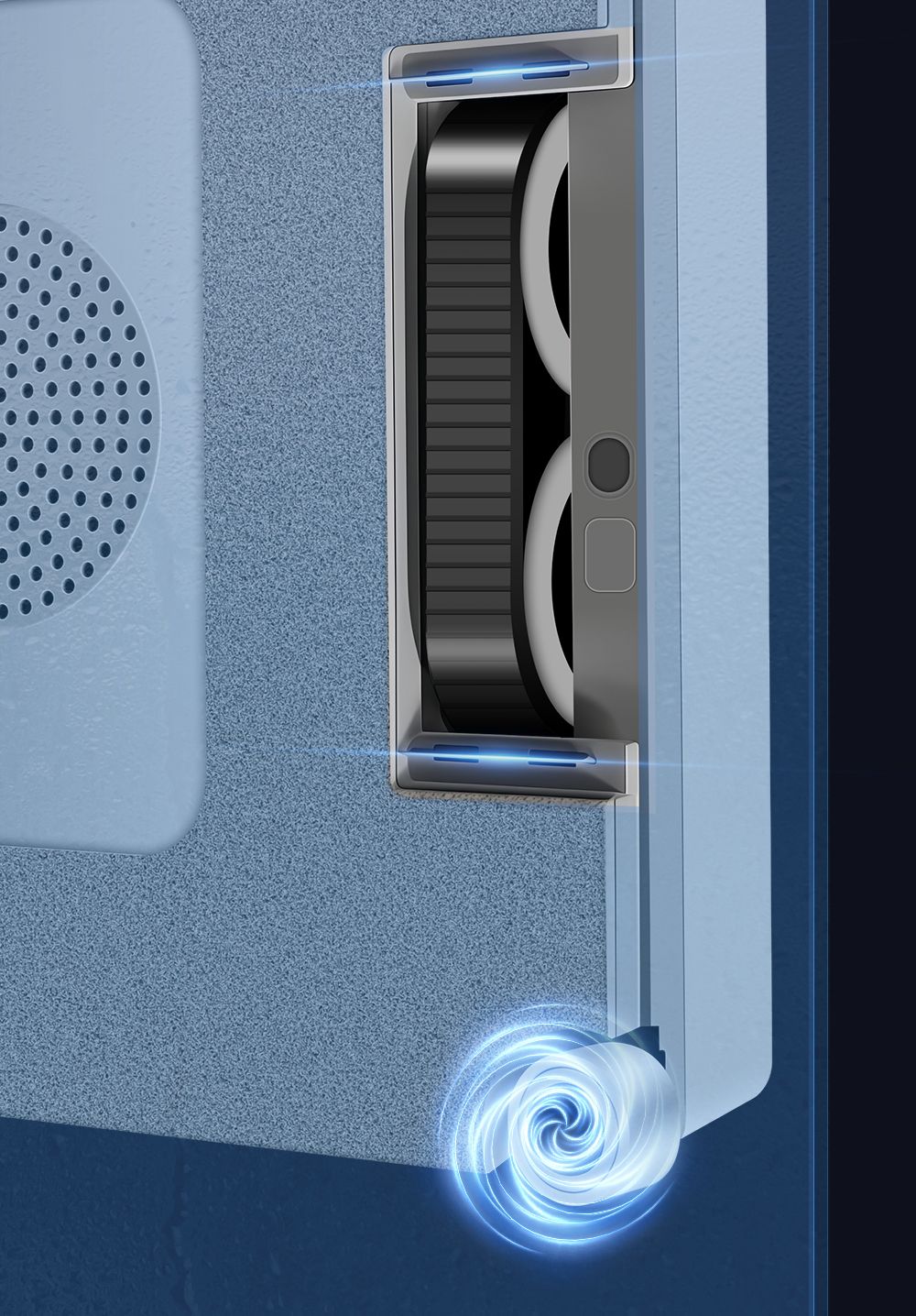 Liectroux S11 Fensterputzroboter, 8000 Pa starke Saugkraft, 4-Wege-Wasserspr&uuml;hautomatik, intelligente Navigation mit mehreren Reinigungsmodi, Multi-Sicherheitssystem mit Backup-Akku und Seil, Tuya-App und Fernbedienung, Sprachansagen