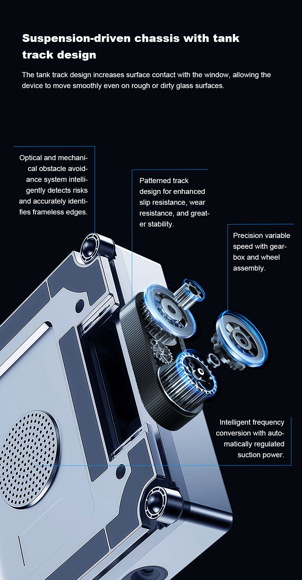 Liectroux S11 Fensterputzroboter, 8000 Pa starke Saugkraft, 4-Wege-Wasserspr&uuml;hautomatik, intelligente Navigation mit mehreren Reinigungsmodi, Multi-Sicherheitssystem mit Backup-Akku und Seil, Tuya-App und Fernbedienung, Sprachansagen