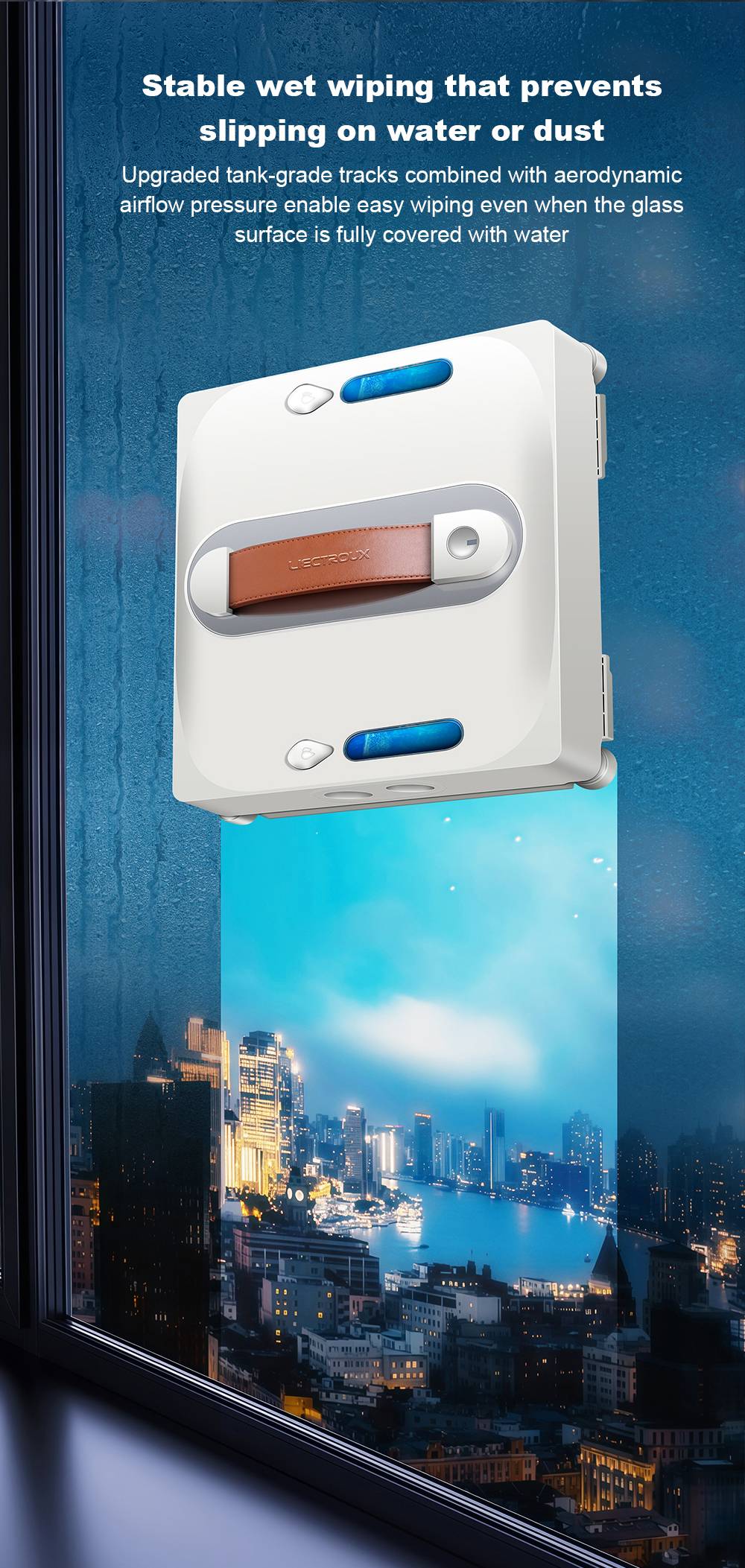 Liectroux S11 Fensterputzroboter, 8000 Pa starke Saugkraft, 4-Wege-Wasserspr&uuml;hautomatik, intelligente Navigation mit mehreren Reinigungsmodi, Multi-Sicherheitssystem mit Backup-Akku und Seil, Tuya-App und Fernbedienung, Sprachansagen