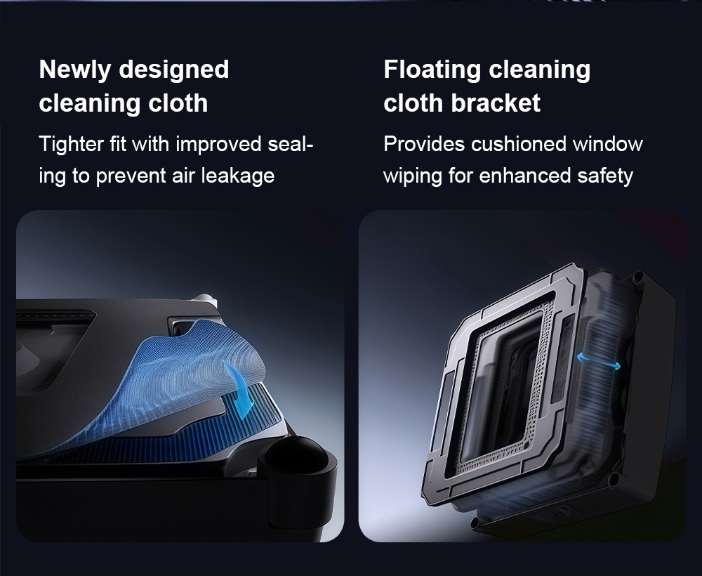 Liectroux S11 Fensterputzroboter, 8000 Pa starke Saugkraft, 4-Wege-Wasserspr&uuml;hautomatik, intelligente Navigation mit mehreren Reinigungsmodi, Multi-Sicherheitssystem mit Backup-Akku und Seil, Tuya-App und Fernbedienung, Sprachansagen