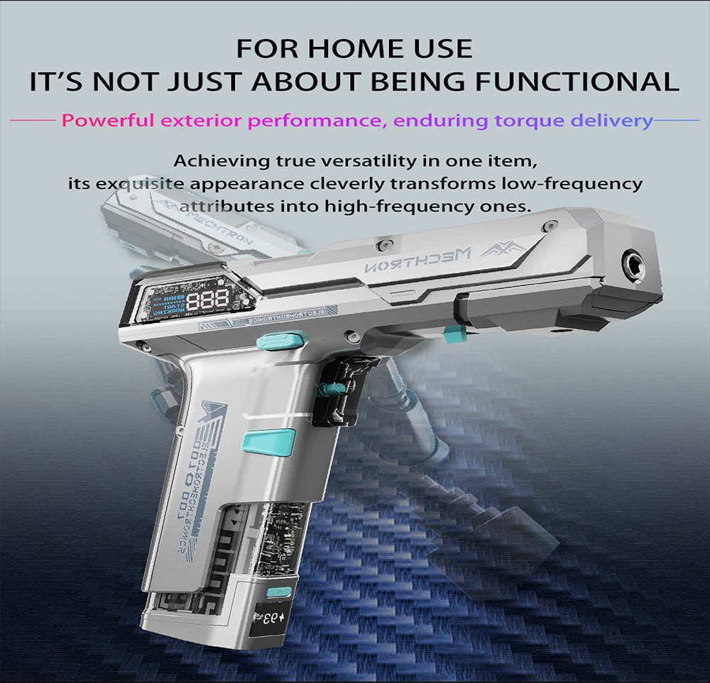 MECHTRON TL-G007S PRO Schlagbohrmaschine, 2 Geschwindigkeiten, 1 s Wake & Respond, 2000 mAh Akku, intelligente KI-Steuerung, LED-Display, 2-in-1 Elektroschrauber & Bohrmaschine