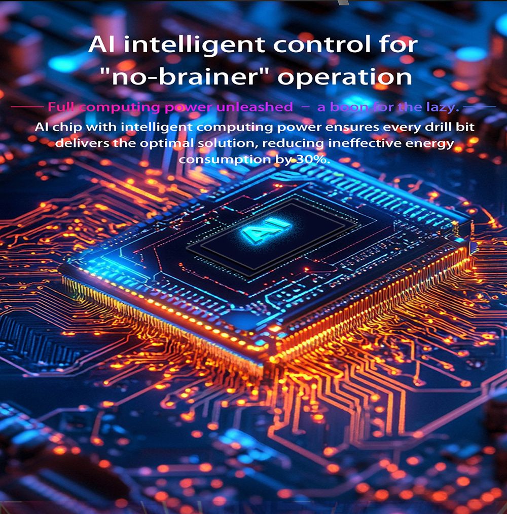 MECHTRON TL-G007S PRO Schlagbohrmaschine, 2 Geschwindigkeiten, 1 s Wake & Respond, 2000 mAh Akku, intelligente KI-Steuerung, LED-Display, 2-in-1 Elektroschrauber & Bohrmaschine