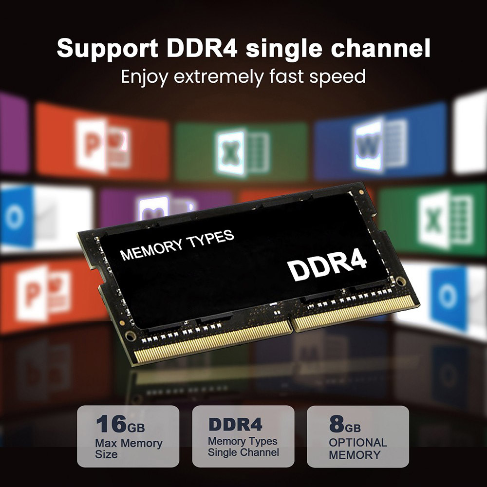 N9 Mini PC, Intel N95 4 Cores Max 3.4GHz, 16GB RAM 512GB SSD, DP + HDMI 4K 60Hz Dual Screen Display, WiFi 5 Bluetooth 4.0, 4*USB3.0, 1*Type-C, 1*RJ45, 1*Audio Jack