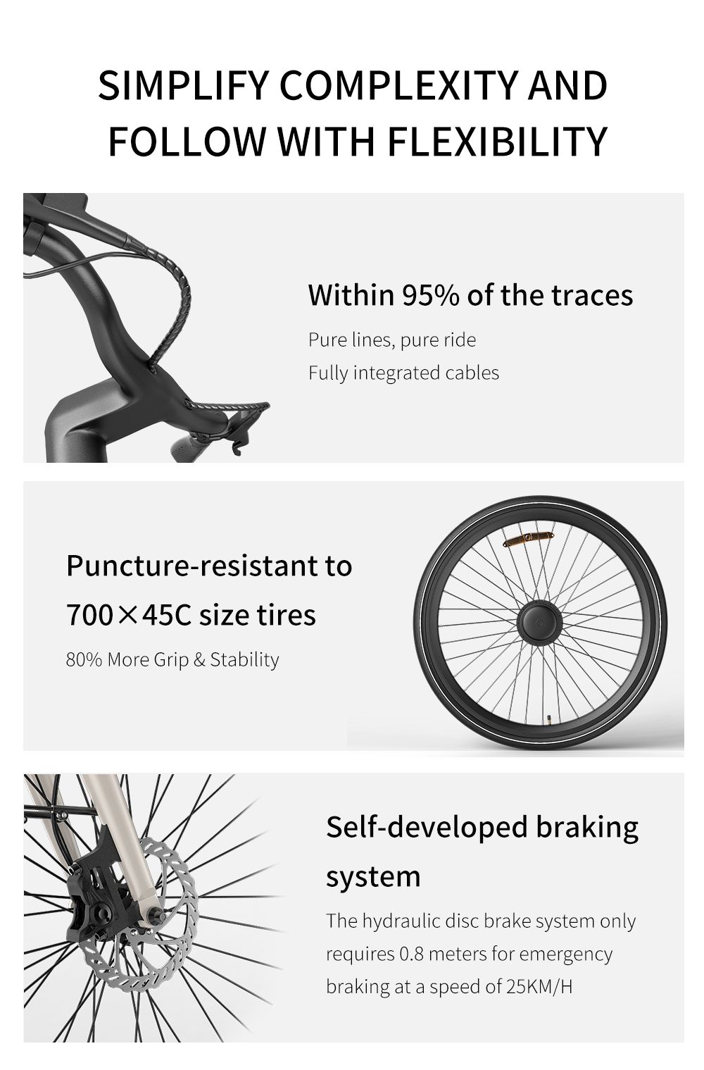 V&eacute;lo &eacute;lectrique PIXAR S900, moteur 250 W, batterie 36 V 10 Ah, pneus 700 x 45 C, vitesse maximale 25 km/h, autonomie 100 km, freins &agrave; disque hydrauliques - Noir