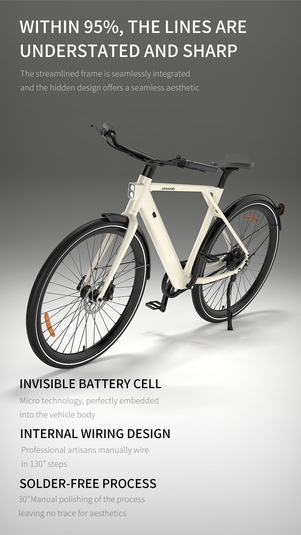 PIXAR S900 Elektrofahrrad, 250-W-Motor, 36-V-10-Ah-Akku, 700 x 45C-Reifen, 25 km/h H&ouml;chstgeschwindigkeit, 100 km Reichweite, hydraulische Scheibenbremse &ndash; Gelb