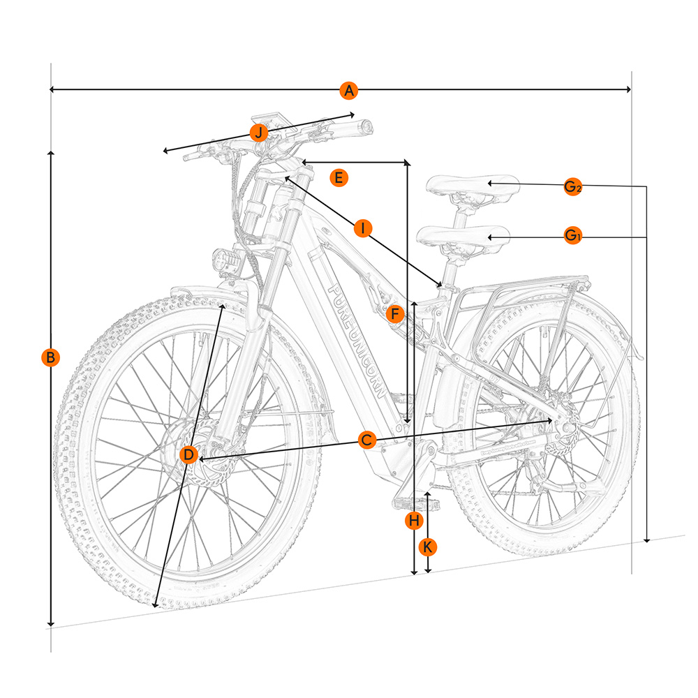 PURE UNICORN U7 Electric Bike, 1000W*2 Motor, 48V 19,2Ah batéria, 27.5