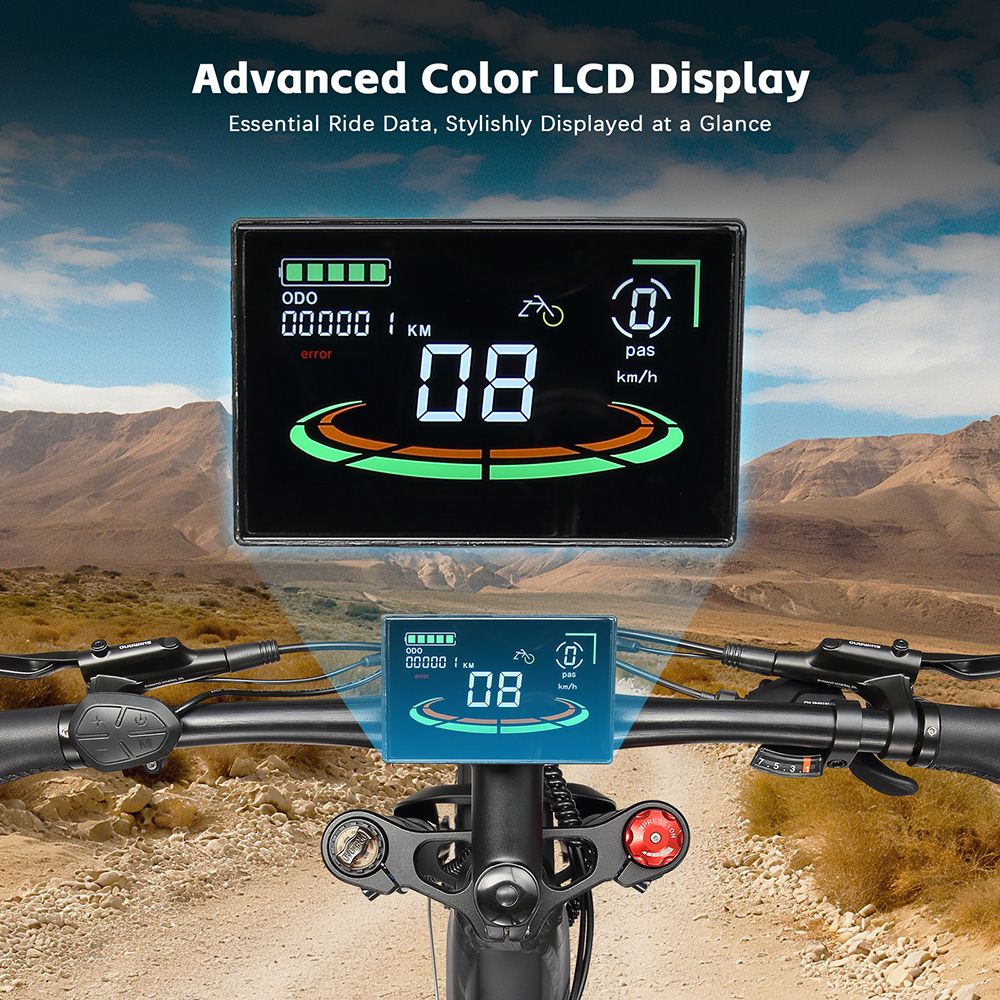 Elektrický bicykel PURE UNICORN U7, 1000W*2 motor, 48V 19,2Ah batéria, 27.5 palcové pneumatiky, max. rýchlosť 50 km/h, dojazd 60 km, hydraulické brzdy, predné hydraulické odpruženie, LCD displej, 7-rýchlostný prevod Shimano