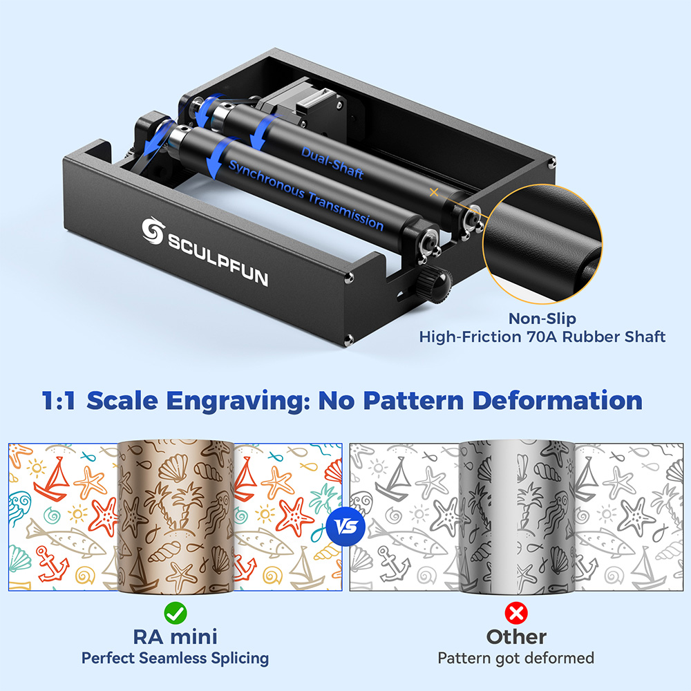 SCULPFUN RA Mini Rotary Roller for iCube Ultra / iCube Series / C1