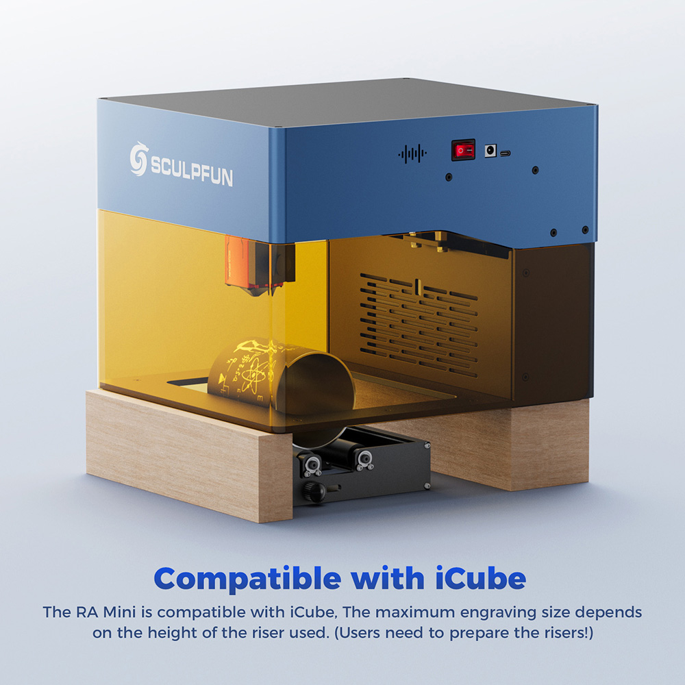 SCULPFUN RA Mini Rotary Roller for iCube Ultra / iCube Series / C1