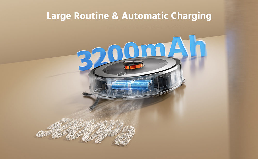 Teendow D10S Roboterstaubsauger mit LDS Smart Navigation, 5000 Pa starke Saugkraft, Selbstaufladung, leiser Betrieb, ideal f&uuml;r Tierhaare/Teppiche/Hartb&ouml;den