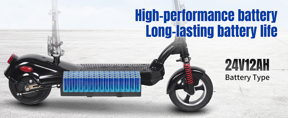 Unificare M5 Elektroroller mit Sitz, 350-W-Motor, 24-V-12-Ah-Akku, 20 km/h H&ouml;chstgeschwindigkeit, 12 km Reichweite, Trommelbremse