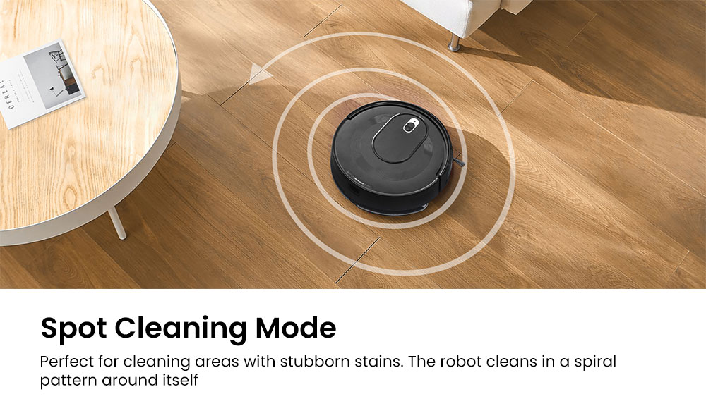 Vactidy Cleanova W7 Robot Vacuum Cleaner, 4000Pa Powerful Suction, 2-in-1 Vacuum & Mop, 120-Min Runtime, Smart APP & Voice Control, Multi-Sensor Navigation, Auto Recharge