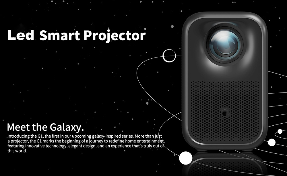 WUPRO G1 Projector, Certified Google TV & Netflix, 320 ISO Lumens, Native 1080P, 4K Supported, Auto Focus & Auto Keystone