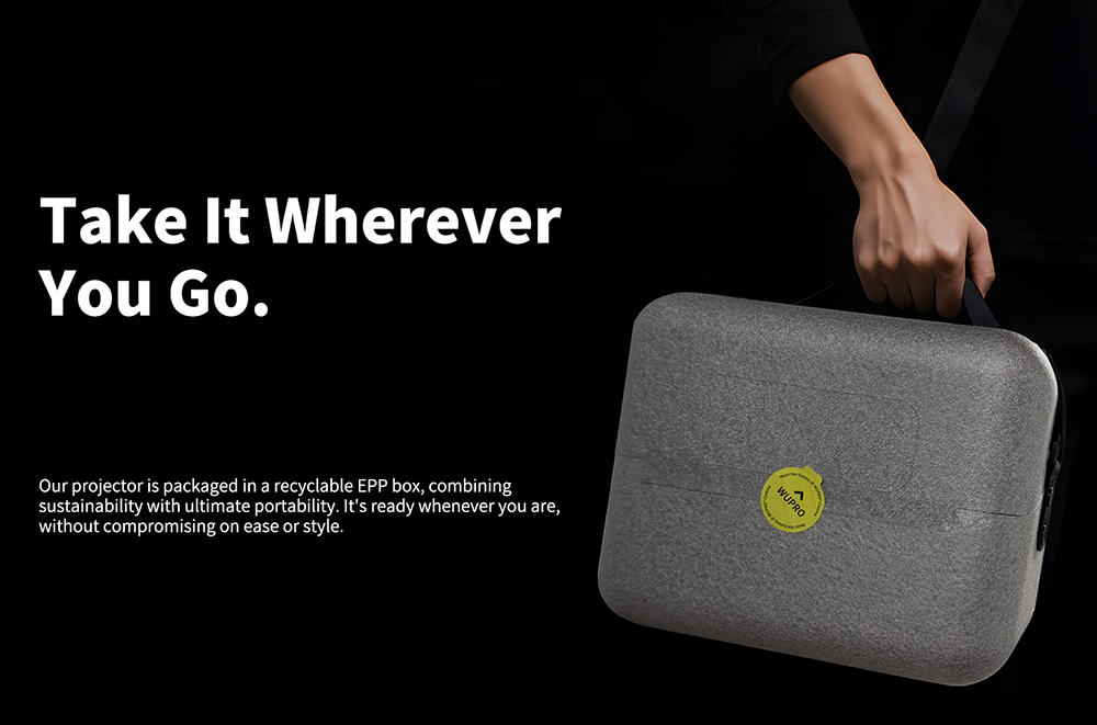 WUPRO G1 Projector, Certified Google TV & Netflix, 320 ISO Lumens, Native 1080P, 4K Supported, Auto Focus & Auto Keystone