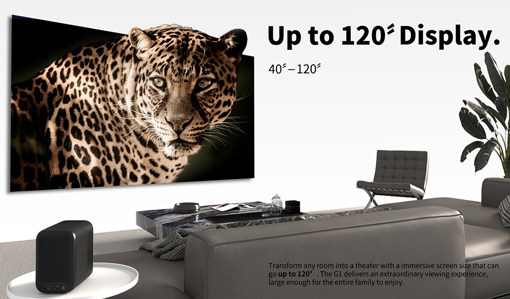 WUPRO G1 Projector, Certified Google TV & Netflix, 320 ISO Lumens, Native 1080P, 4K Supported, Auto Focus & Auto Keystone