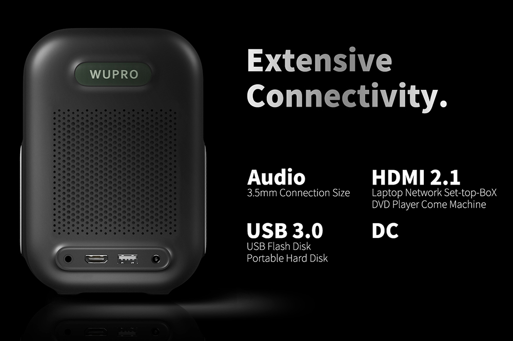 WUPRO G2 Projector, Certified Google & Netflix, Native 1080P, 200 ISO Lumens, Auto Focus & Auto Keystone