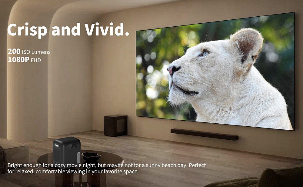 WUPRO G2 Projector, Certified Google & Netflix, Native 1080P, 200 ISO Lumens, Auto Focus & Auto Keystone