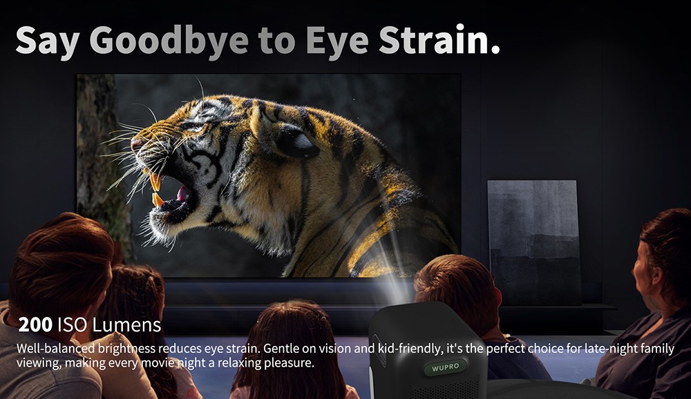 WUPRO G2 Projector, Certified Google & Netflix, Native 1080P, 200 ISO Lumens, Auto Focus & Auto Keystone