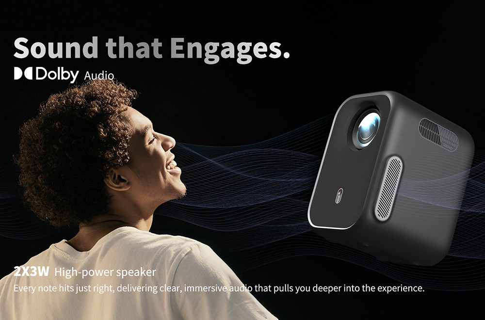 WUPRO G2 Projector, Certified Google & Netflix, Native 1080P, 200 ISO Lumens, Auto Focus & Auto Keystone