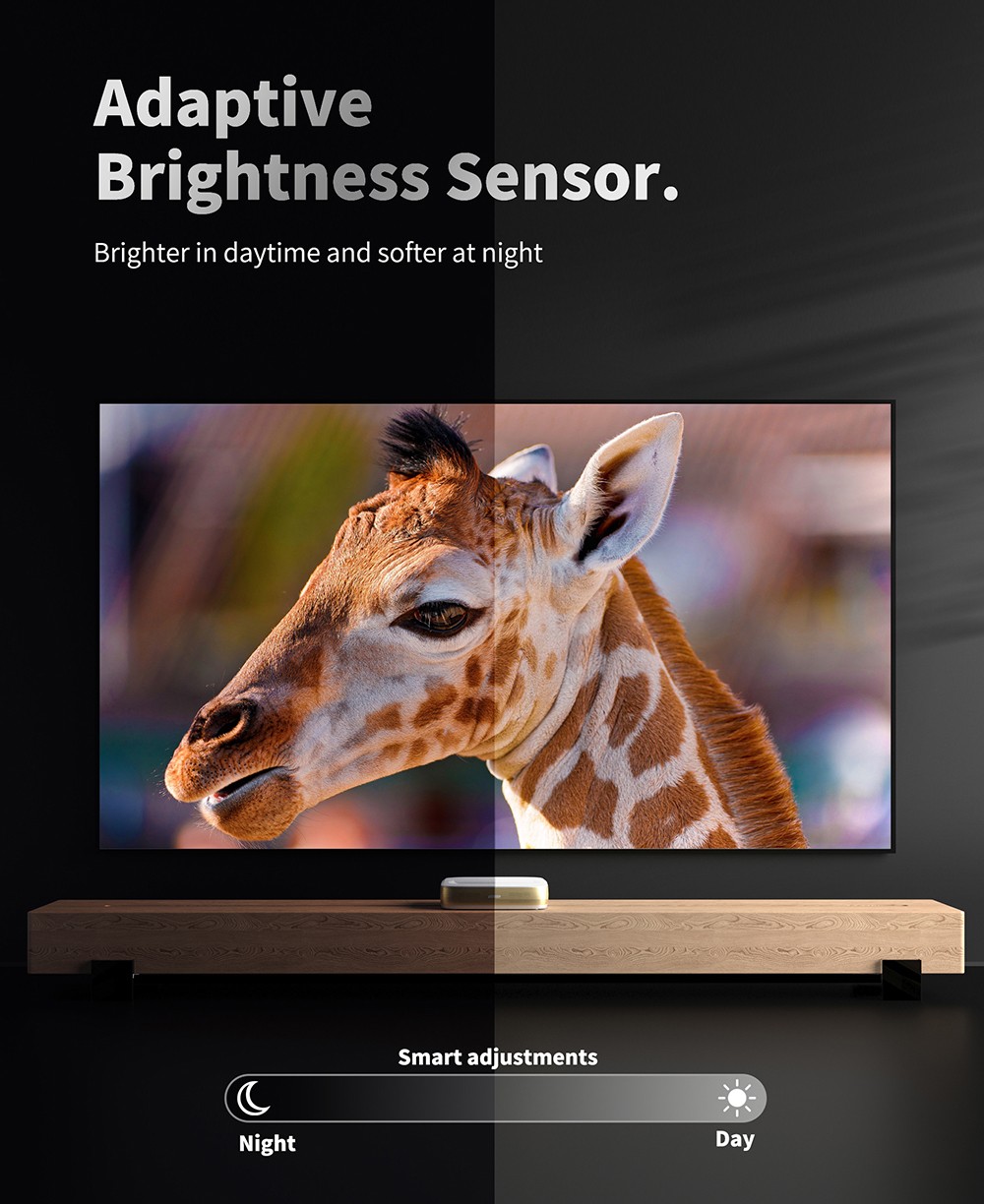 WUPRO G3 Mini UST Laser Projector,  Android TV & Google TV, 600 ANSI, Native 1080P, Auto Focus & Auto Keystone - Black