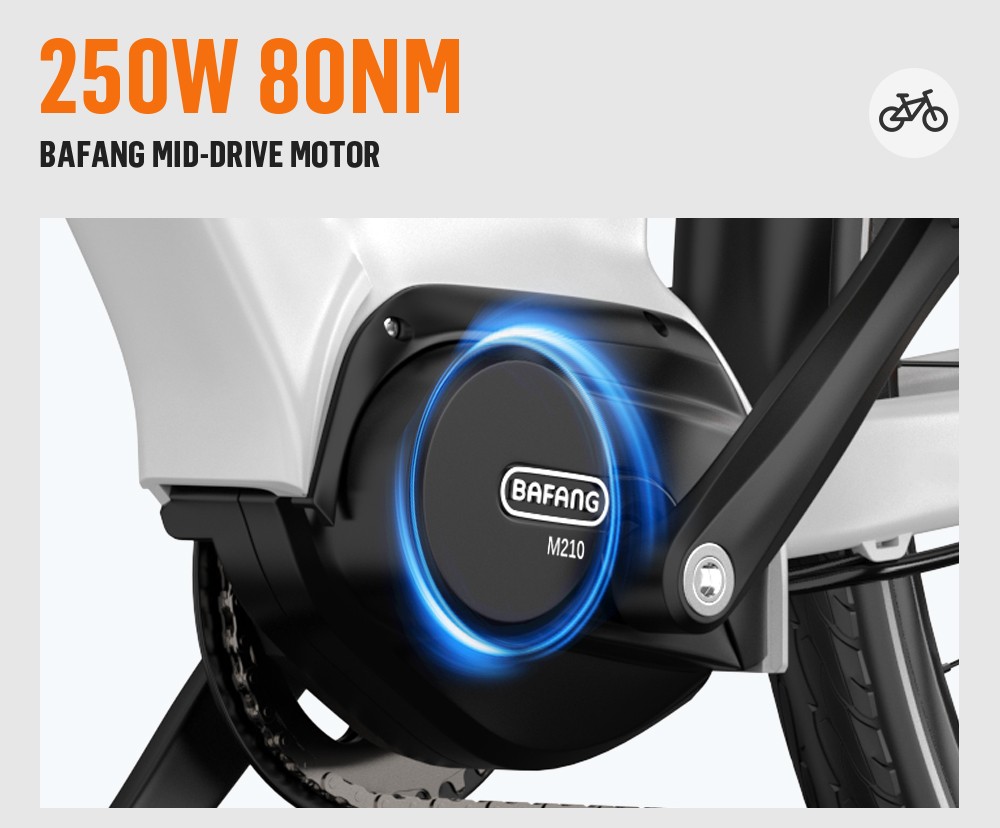 ONESPORT OT07 Elektromos ker&eacute;kp&aacute;r 250W BAFANG K&ouml;z&eacute;phajt&aacute;s&uacute; Motor 36V 14AH Akkumul&aacute;tor 27.5 h&uuml;velykes Gumiabroncsok 25km/h Max Sebess&eacute;g, 110km Hat&oacute;t&aacute;vols&aacute;g, Leng&eacute;scsillap&iacute;t&oacute; Villa, Hidraulikus T&aacute;rcsaf&eacute;kek, SHIMANO 7 Sebess&eacute;ges - Feh&eacute;r