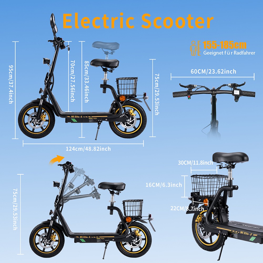 TWOFISH M5 Elite E EEC zertifizierter Elektroroller 500 W Schwarz Europa TWOFISH M5 Elite E EEC zertifizierter Elektroroller 500 W Schwarz Europa