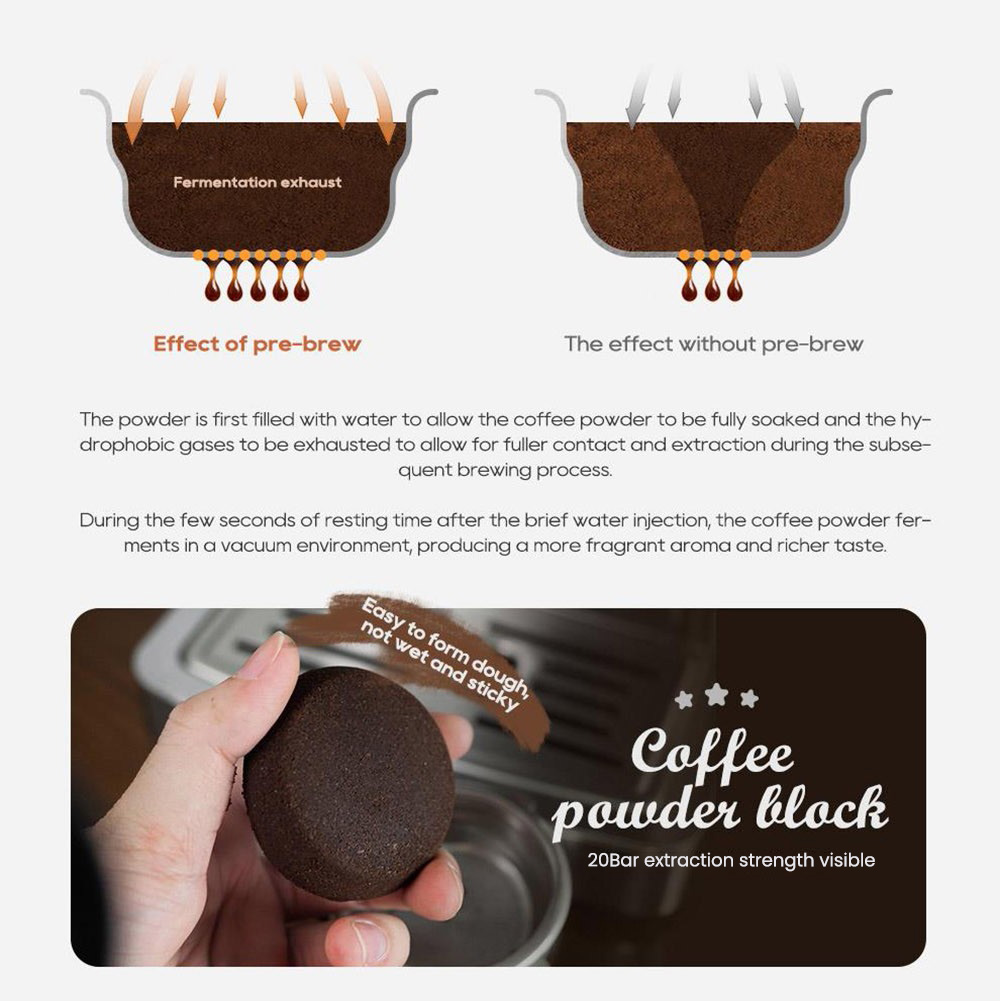 HiBREW H10A Semi Automatic Espresso Coffee Machine, 20Bar, Cold/Hot Coffee Maker - Silver