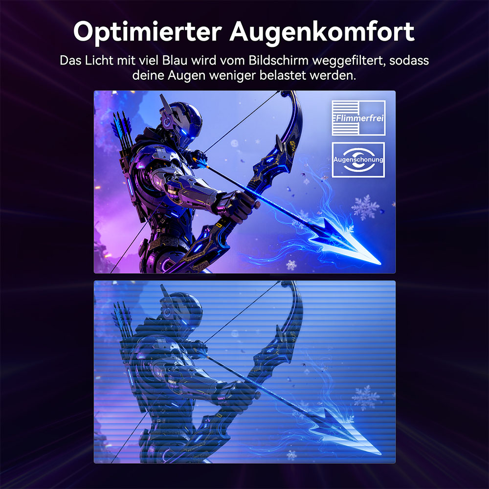 TITAN ARMY P2712V Gaming-Monitor, 27 Zoll Fast IPS, 3840&times;2160@160Hz & 1920&times;1080@320Hz, HDR400, 12 Szenario-Modi, Game Assist, 1ms GTG-Reaktionszeit, Dynamic OD, RGB-Gaming-Beleuchtung, Low Blue Light, 2*HDMI 2.1, 2*DP 1.4, 1*Audio