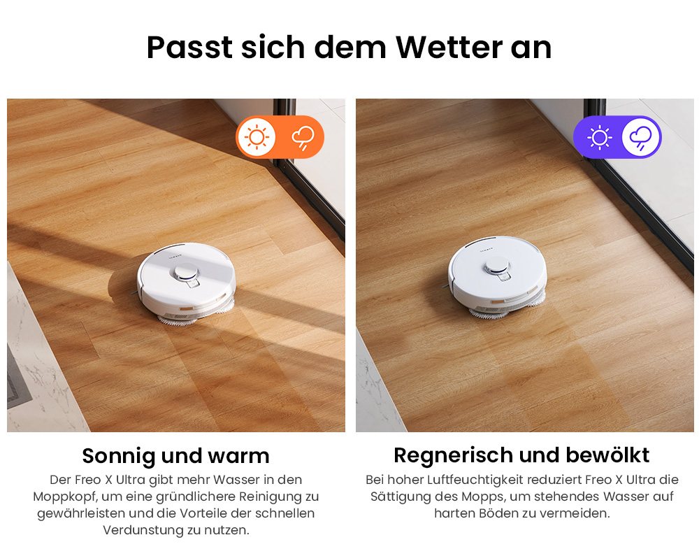Narwal Freo X Ultra Roboterstaubsauger, 8200 Pa Saugleistung, 210 Min. Laufzeit, Tri-Laser-Navigation, Verwicklungsfreie schwimmende B&uuml;rste, 1-Liter-Einwegbeutel, 7-w&ouml;chige Staublagerung &ndash; EU-Stecker