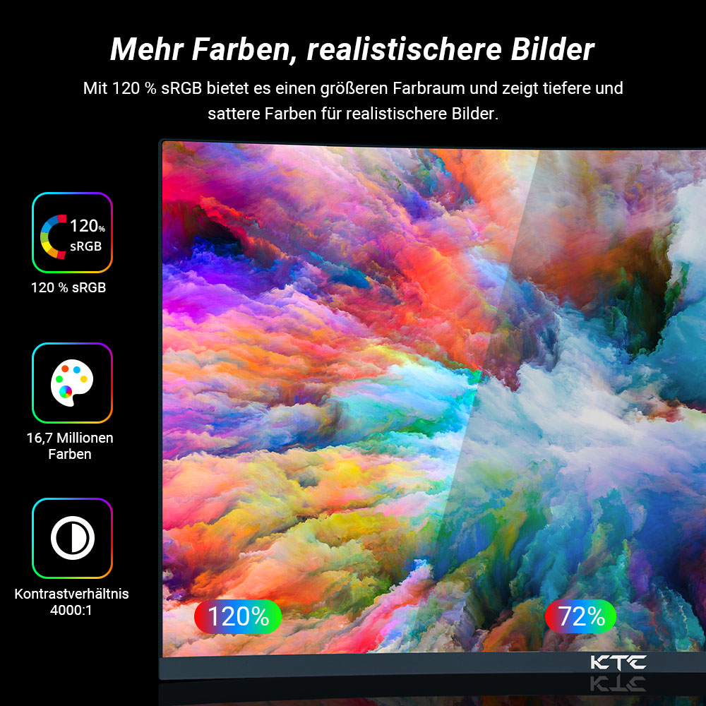 KTC H27S17 Gaming-Monitor 27 Zoll 2560x1440 QHD 180Hz HVA Curved 1500R
